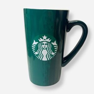 Starbucks 2021 Watercolor Paint Tall Holiday Ceramic Coffee Mug Cup 16oz Mermaid